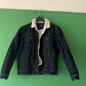 Fur lined womens denim jacket